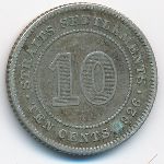 Стрейтс-Сетлментс, 10 центов (1926 г.)