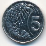 Cayman Islands, 5 cents, 2005