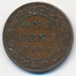 Canada, 1 cent, 1908