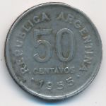 Argentina, 50 centavos, 1955