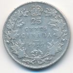 Canada, 25 cents, 1917