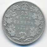 Canada, 25 cents, 1913
