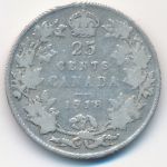 Canada, 25 cents, 1918