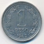 Argentina, 1 peso, 1962