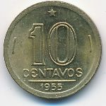 Brazil, 10 centavos, 1955