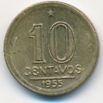 Brazil, 10 centavos, 1955
