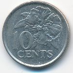 Trinidad & Tobago, 10 cents, 2001