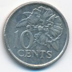 Trinidad & Tobago, 10 cents, 2001