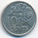Trinidad & Tobago, 10 cents, 2002