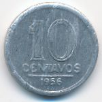 Brazil, 10 centavos, 1956