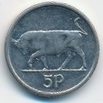 Ireland, 5 pence, 1995
