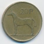 Ireland, 20 pence, 1986