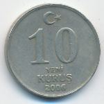 Turkey, 10 new kurus, 2006
