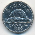Canada, 5 центов, 1980