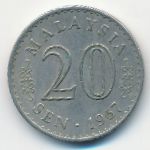 Malaysia, 20 sen, 1967