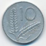 Italy, 10 lire, 1954