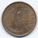 Singapore, 1 cent, 1980
