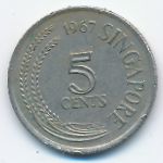 Сингапур, 5 центов (1967 г.)