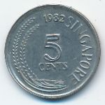 Сингапур, 5 центов (1982 г.)