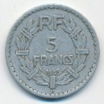 Франция, 5 франков (1945 г.)