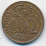 New Zealand, 2 cents, 1975