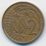 New Zealand, 2 cents, 1976