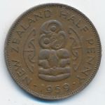 Новая Зеландия, 1/2 пенни (1959 г.)