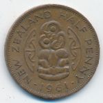 Новая Зеландия, 1/2 пенни (1961 г.)