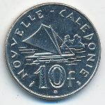 New Caledonia, 10 francs, 1999