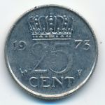 Нидерланды, 25 центов (1973 г.)