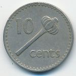 Fiji, 10 cents, 1975