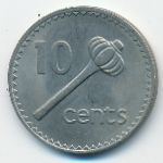 Fiji, 10 cents, 1975