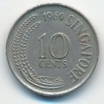 Сингапур, 10 центов (1969 г.)