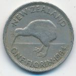 New Zealand, 1 florin, 1964