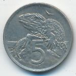 New Zealand, 5 cents, 1972