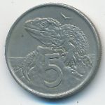 New Zealand, 5 cents, 1967