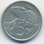 New Zealand, 5 cents, 1971