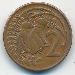 New Zealand, 2 cents, 1969