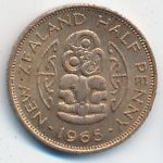 New Zealand, 1/2 penny, 1965