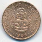 New Zealand, 1/2 penny, 1965