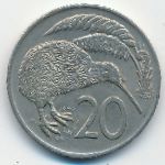 New Zealand, 20 cents, 1974