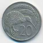 New Zealand, 20 cents, 1973