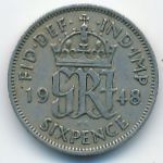 Great Britain, 6 pence, 1948