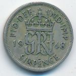Great Britain, 6 pence, 1948