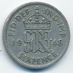 Great Britain, 6 pence, 1948