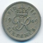 Great Britain, 6 pence, 1949