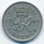 Great Britain, 6 pence, 1949