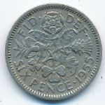 Great Britain, 6 pence, 1955