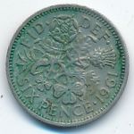 Great Britain, 6 pence, 1961