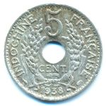 Французский Индокитай, 5 центов (1938 г.)
